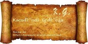 Kacsándi Grácia névjegykártya